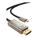 Кабель-адаптер с оплёткой CABLETIME USB-C — DisplayPort 1.4 (3 м) - фото 2